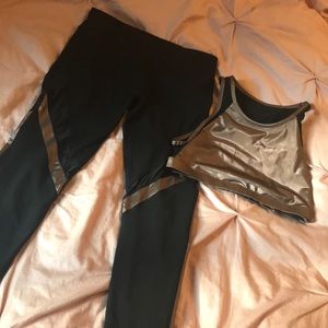 Fabletics Leggings & Sports Bra Set Size Small